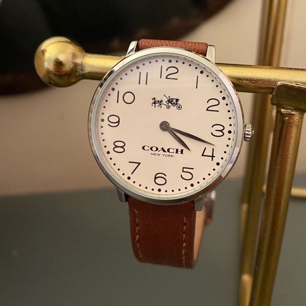 Coach Delancey Brown Leather Watch